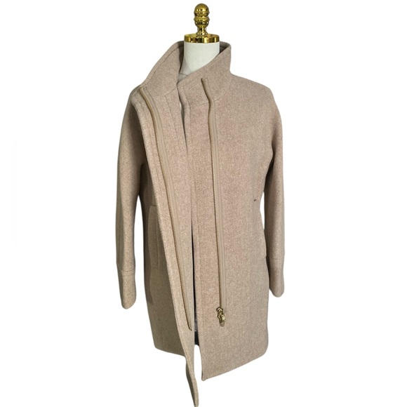J Crew Italian Stadium-Cloth Wool by Nello Gori Cocoon Peacoat Women’s Size 10P - Picture 12 of 16